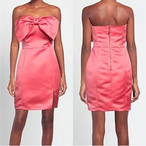 Pink Cocktail Dress Small 4 Women Big Bow Italian Prom Coquette NEW  BETTY BLUE